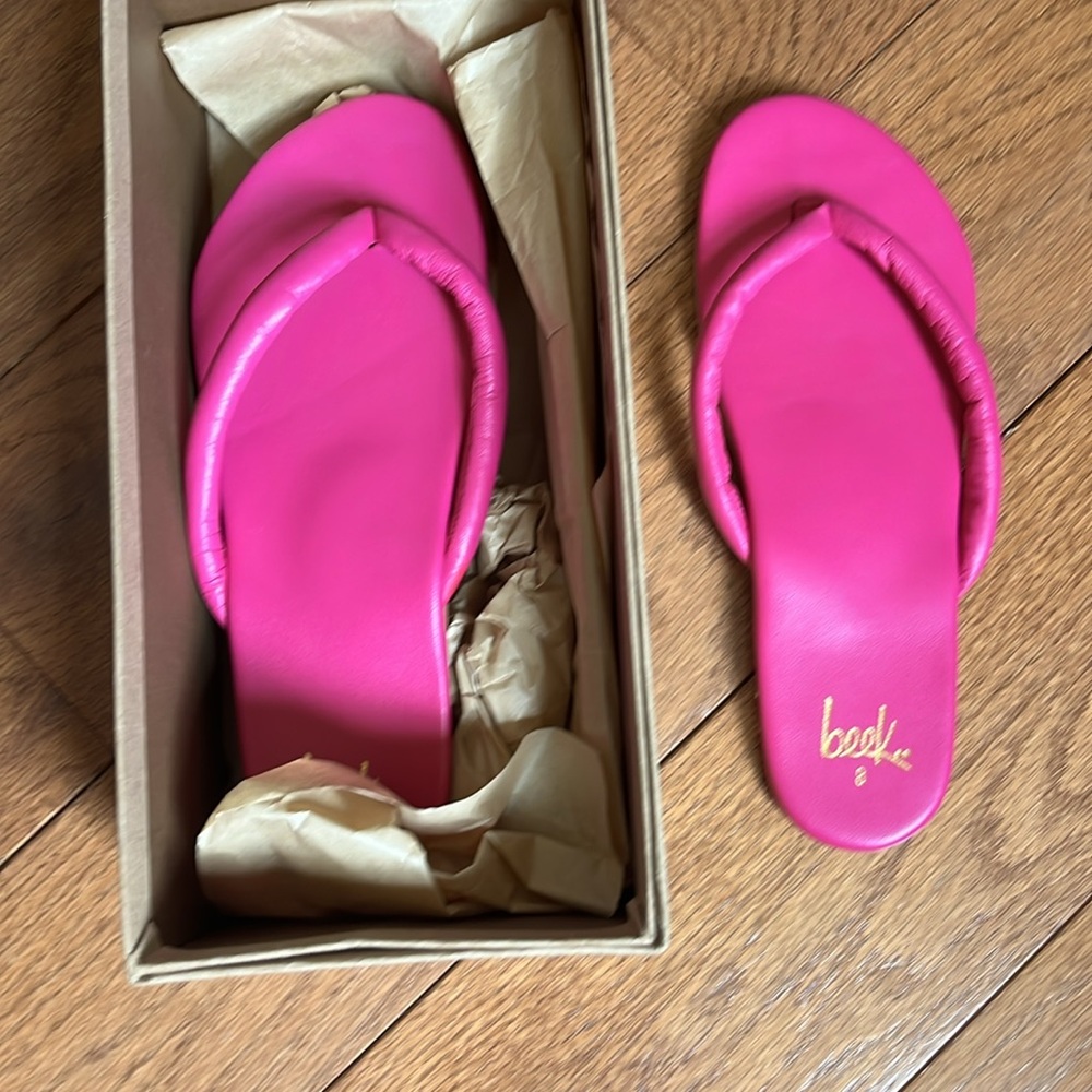 Been Sunbird Flip Flops Fushia Sz 8 New in Box! - Picture 3 of 4